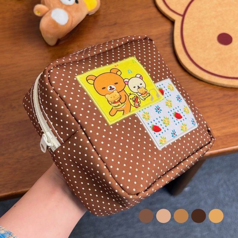 Travel Accessories Must Have - Косметичка Kawaii Rilakkuma с коричневым принтом