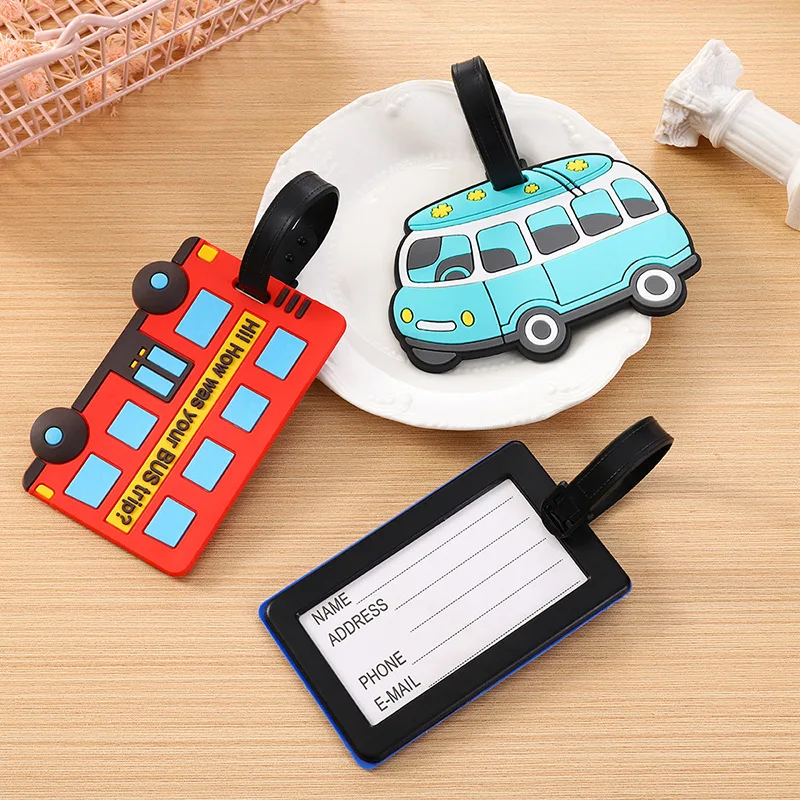 Travel Accessories Sale - Милые мультяшные автомобили, ПВХ, силиконовые багажные